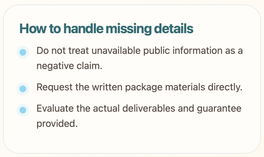 How to handle missing details