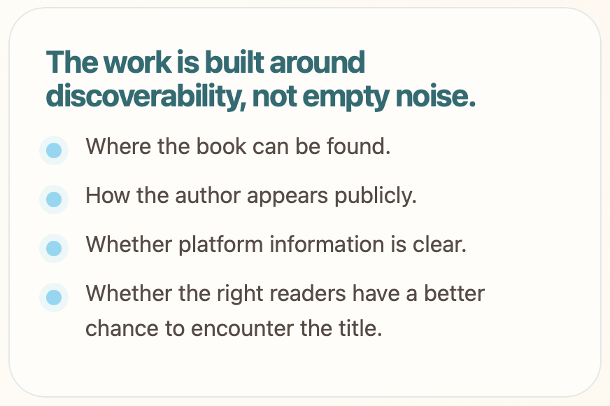The work is built around discoverability